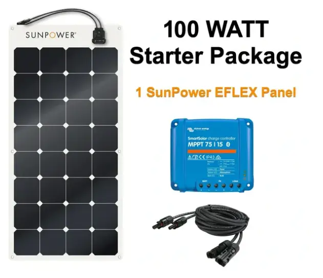 100 Watt SunPower E-Flex Solar Charging System